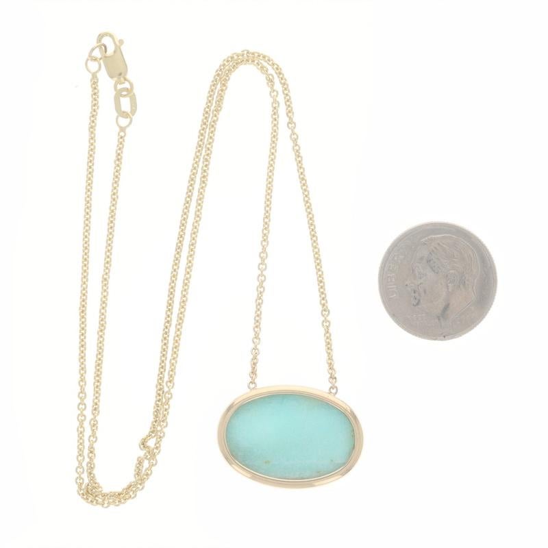 Collier en or jaune avec pendentif en quartz rutilé et amazonite 16 1/2