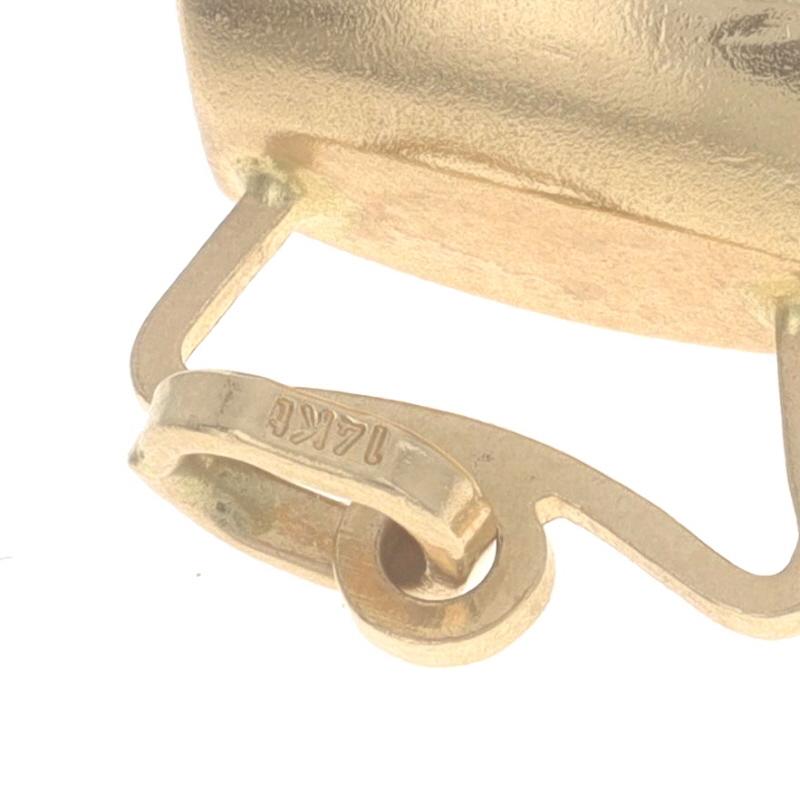 Yellow Gold Sad Iron Charm - 14k Clothes Smoothing Iron Laundry Tool For Sale 1