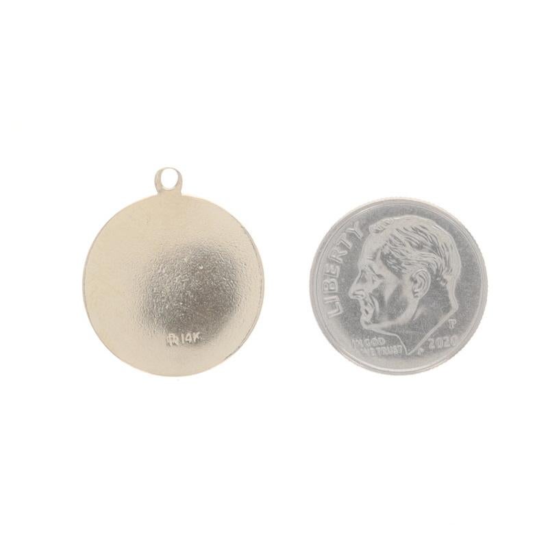 Gelbgold Saint Christopher Faith Medaillon-Anhänger - 14k katholisches Glaubensgeschenk aus Gelbgold Damen