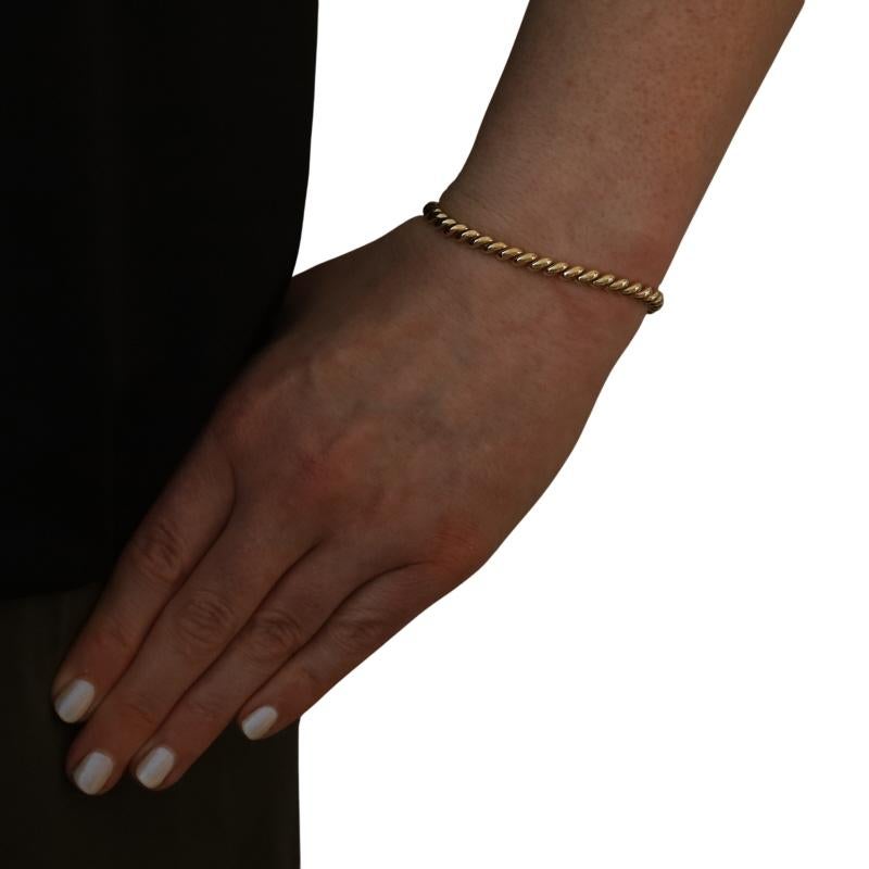 Bracelet de chaîne San Marco en or jaune 6 3/4