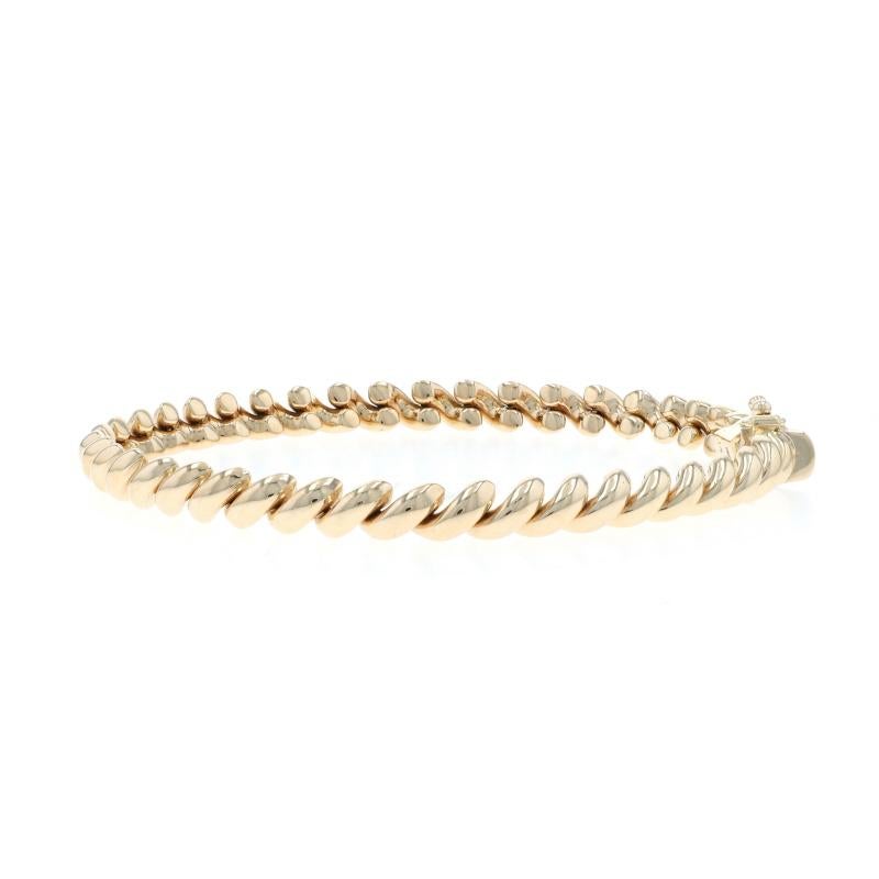 Bracelet de chaîne San Marco en or jaune 6 3/4