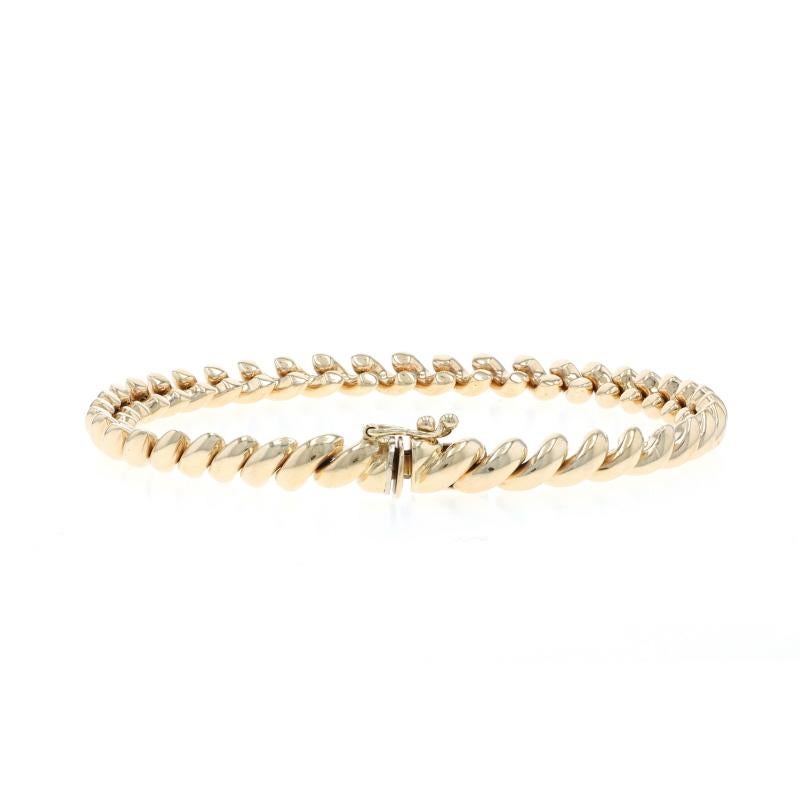 Bracelet de chaîne San Marco en or jaune 6 3/4