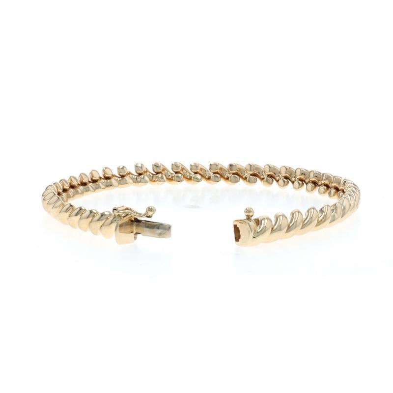 Bracelet de chaîne San Marco en or jaune 6 3/4