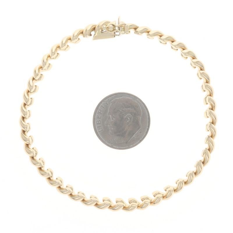 Bracelet de chaîne San Marco en or jaune 6 3/4