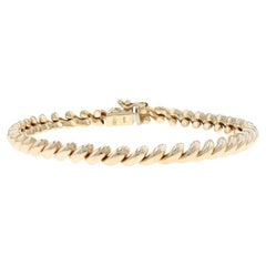 Bracelet de chaîne San Marco en or jaune 6 3/4" 14k