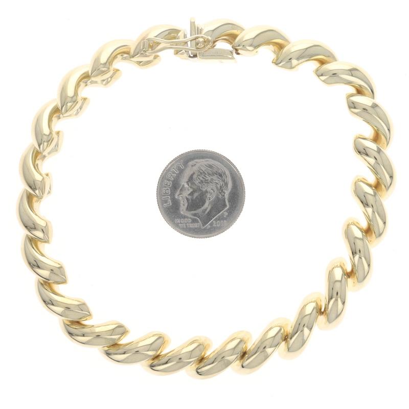 Yellow Gold San Marco Chain Bracelet 8