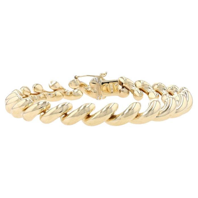 Yellow Gold San Marco Chain Bracelet 8" - 14k