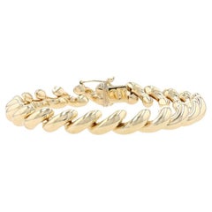 Bracelet San Marco en or jaune 8" - 14k