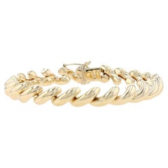 Yellow Gold San Marco Chain Bracelet 8" - 14k