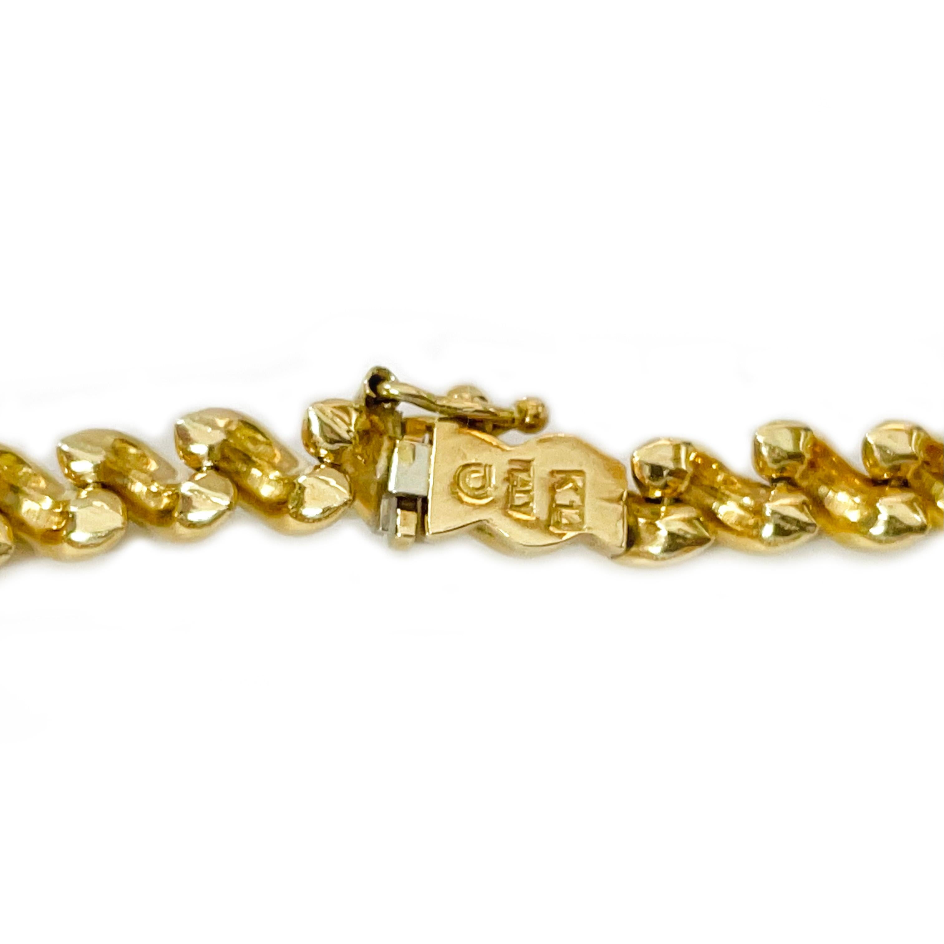 Yellow Gold San Marco Link Bracelet For Sale at 1stDibs