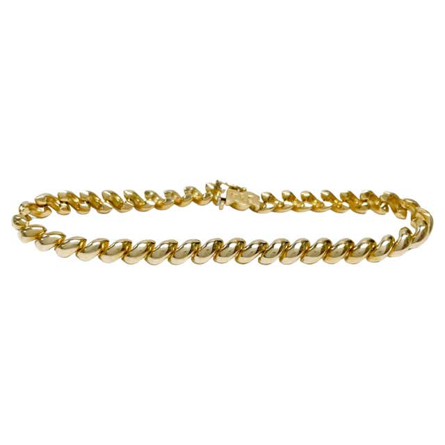 Italian Rose Gold Link Bracelet For Sale at 1stDibs