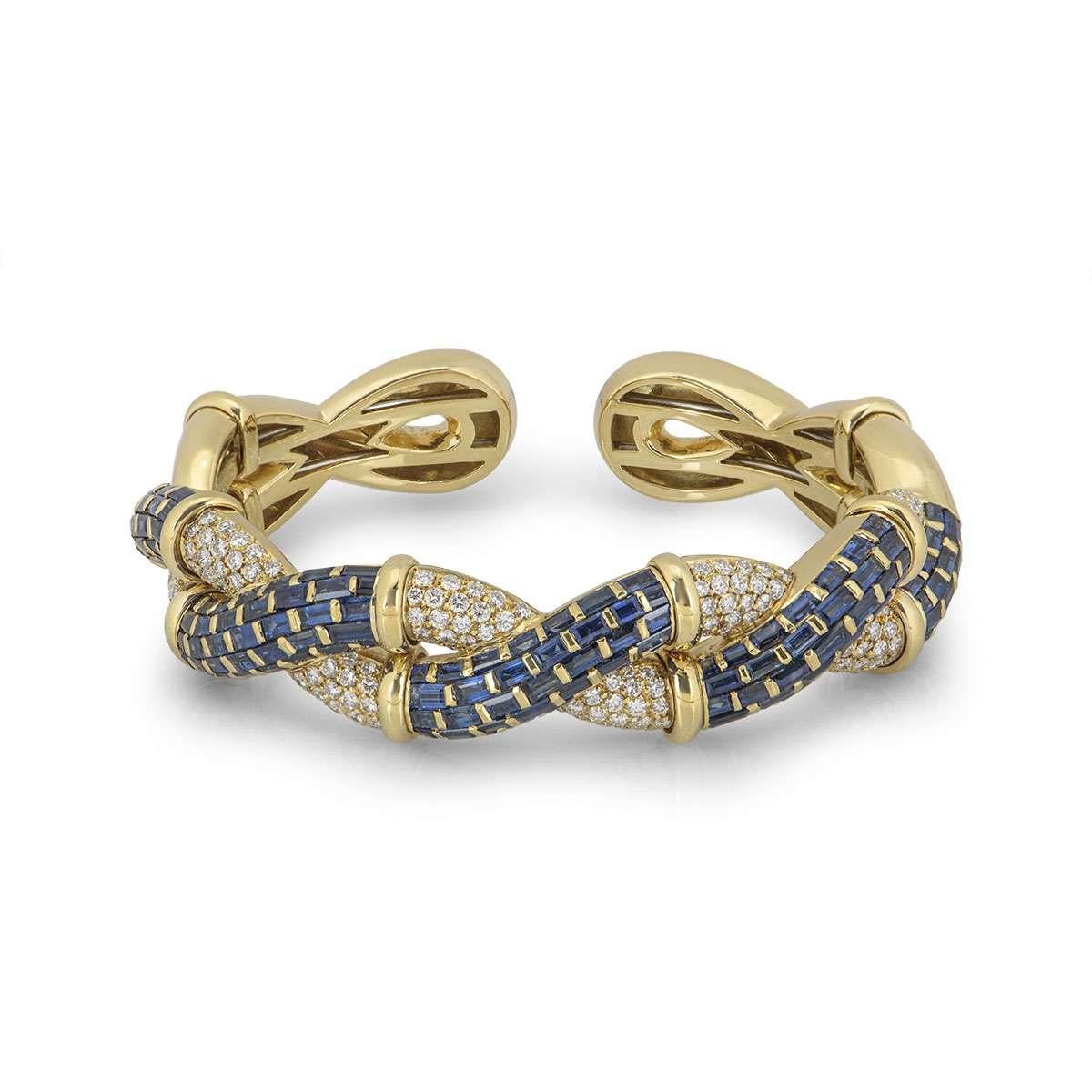 gold sapphire cuffs