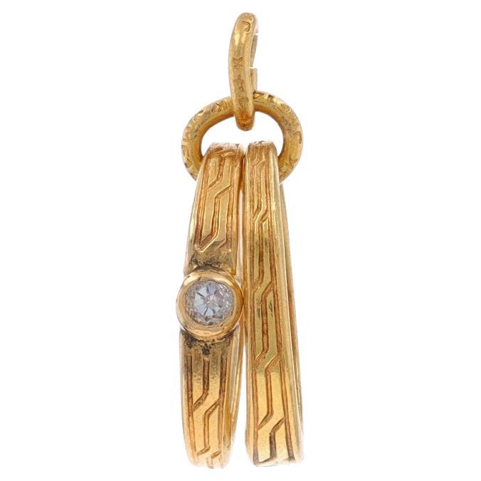 Yellow Gold Sapphire Art Deco Bridal Rings Replica Charm - 14k Wedding Marriage