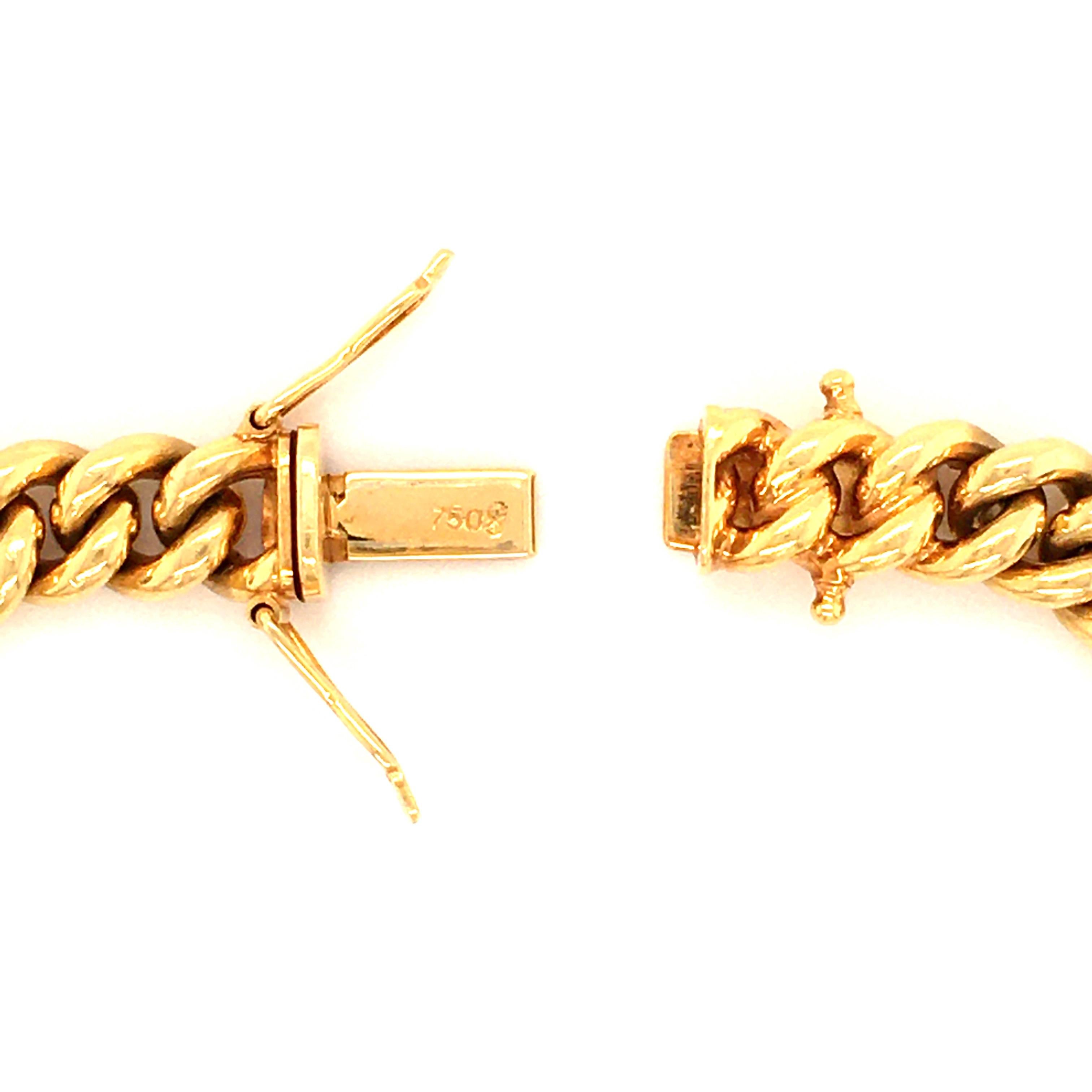 Oval Cut Yellow Gold Sapphire Curb Chain Bracelet