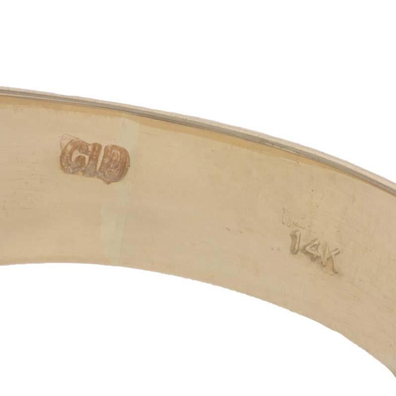 Gelbgold Saphir-Diamant-Ring - 14k Oval .36ctw Seilring 2