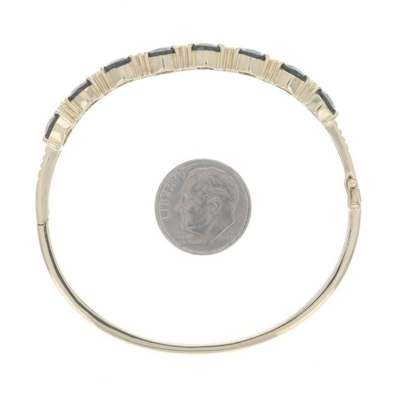 Bracciale in oro giallo con zaffiro e diamante da 6 1/2
