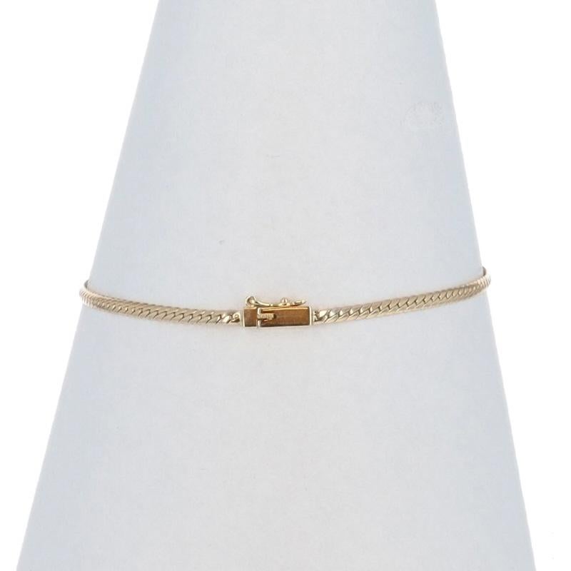 Bracelet en or jaune avec saphir et diamant - 14k Round .24ctw Pour femmes en vente
