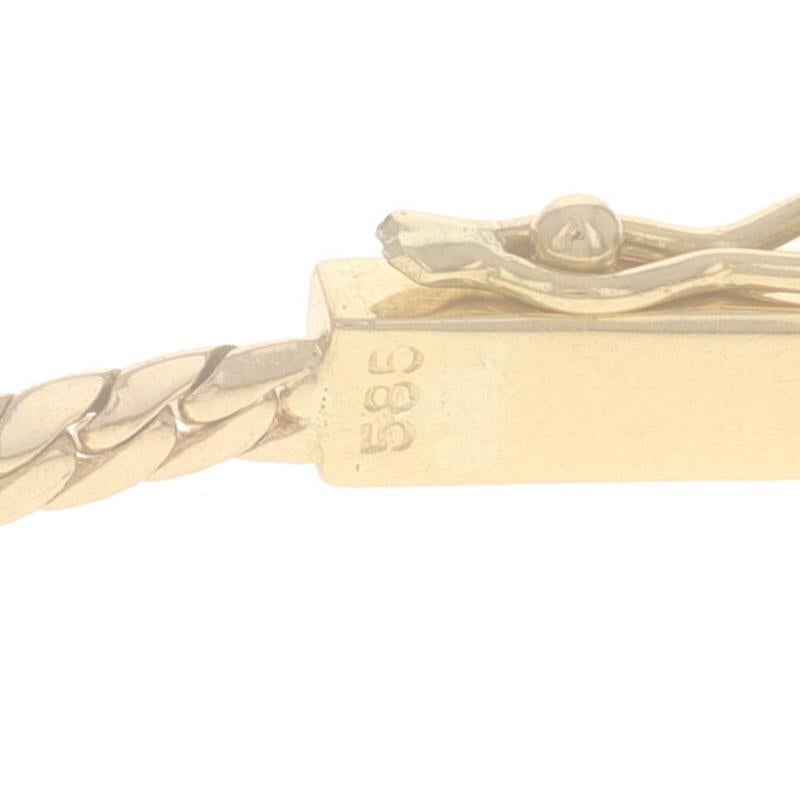 Bracelet en or jaune avec saphir et diamant - 14k Round .24ctw en vente 2