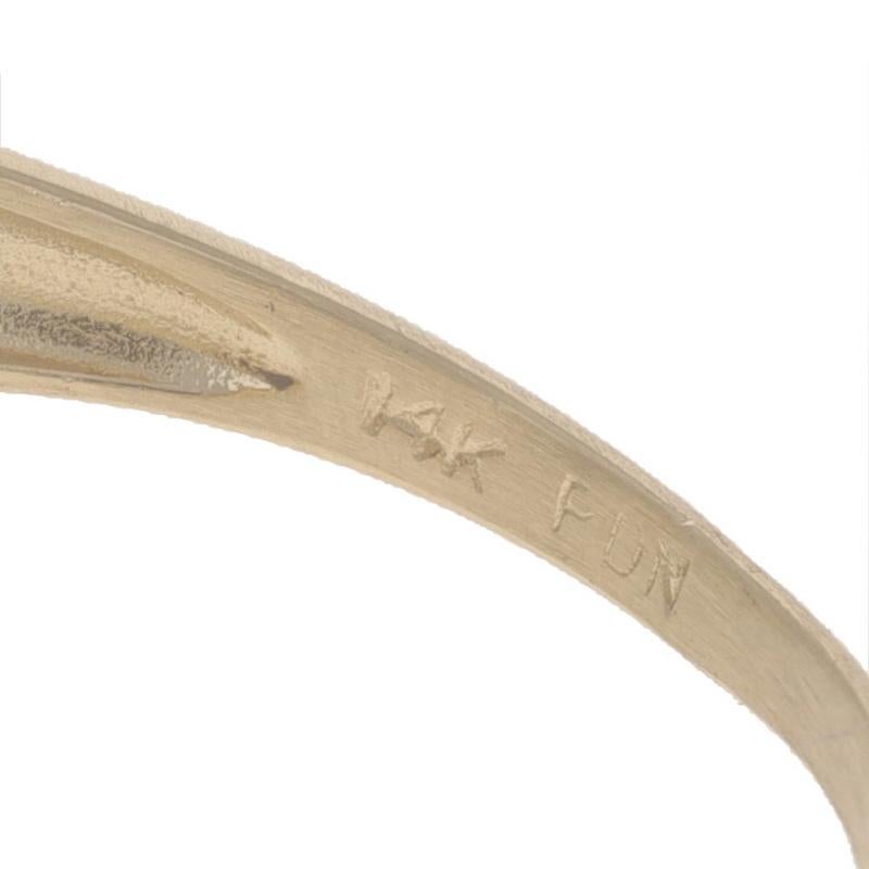 Bypass-Ring aus Gelbgold mit Saphir und Diamant - 14k Oval & Rund 2,19ctw 2