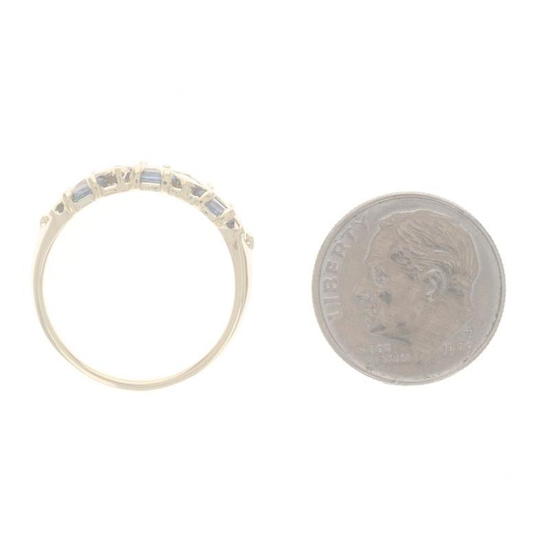 Gelbgold Saphir & Diamant Cluster-Ring - 10k Marquise 1,02 Karat Jakobsmuschelring im Angebot 1