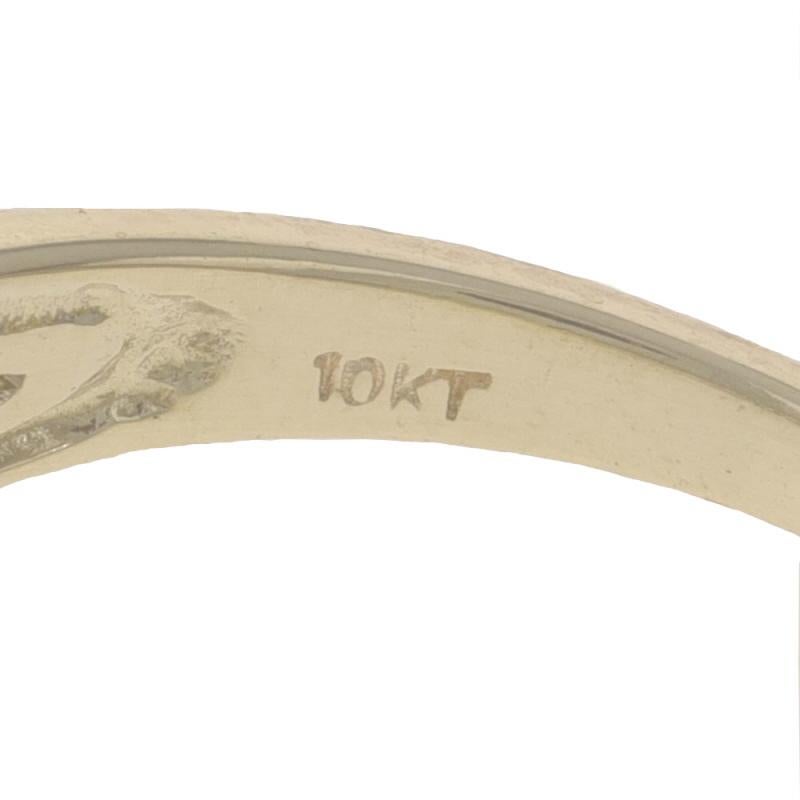 Crossover-Ring aus Gelbgold mit Saphir und Diamant - 10k runder .24ctw Ring 1