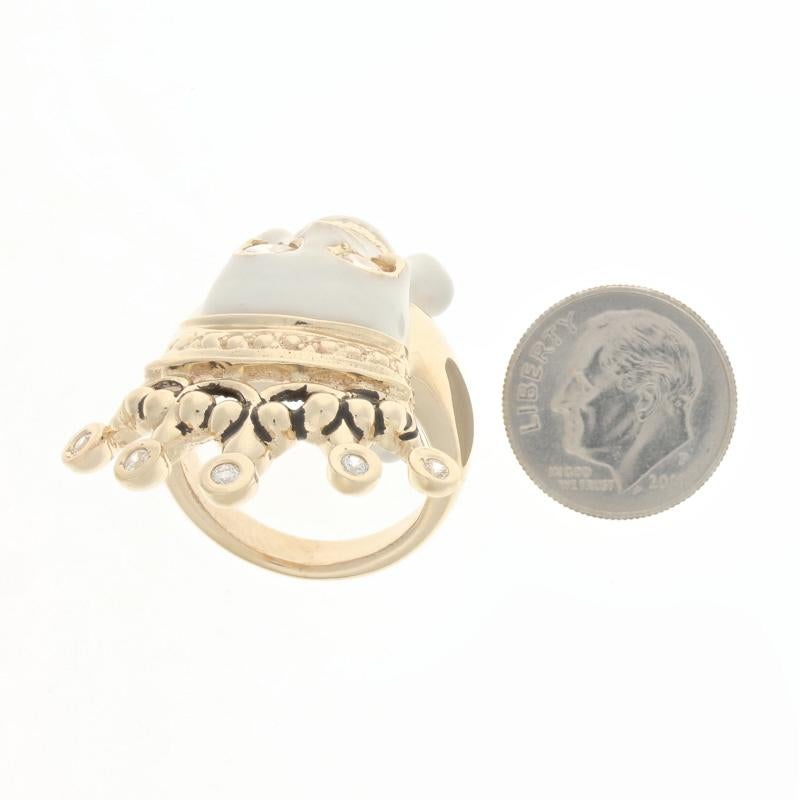 Women's or Men's Yellow Gold Sapphire & Diamond Crown Skull & Bones Men Ring 18k 1.69ctw Bling 9 For Sale