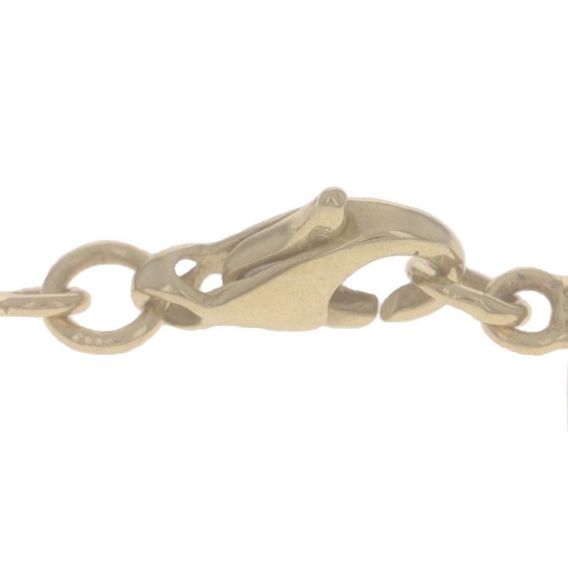 Collier à barres incurvées en or jaune avec saphirs et diamants 16 1/2
