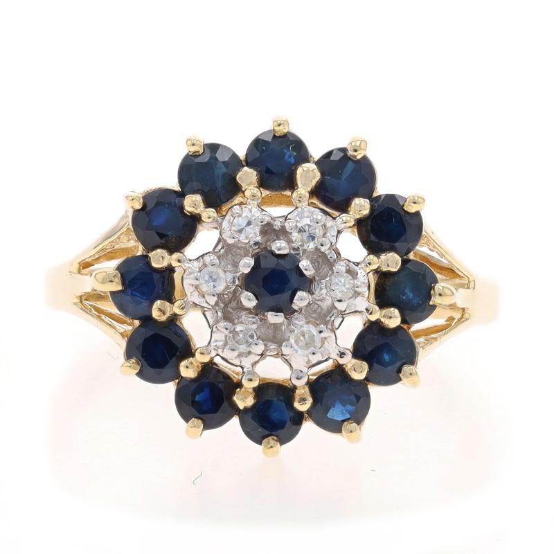 Größe: 7 1/4
Gebühr für Größenanpassung: Up 2 1/2 Größen für $30 oder Down 2 Größen für $30

Metall Inhalt: 10k Gelbgold & 10k Weißgold

Informationen zu Stein

Natürliche Saphire
Behandlung: Heizung
Karat(e): 1.54ctw
Schnitt: Rund
Farbe: