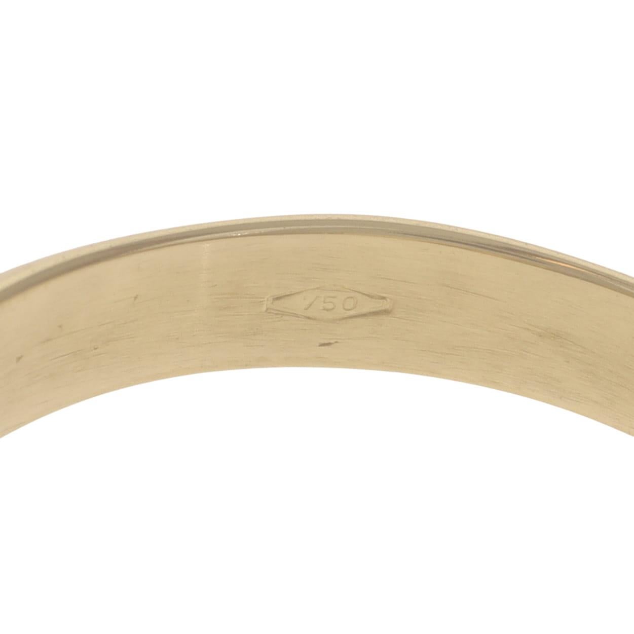 Anello da uomo in oro giallo con zaffiro e diamante - 18k Oval .50ctw in vendita 2