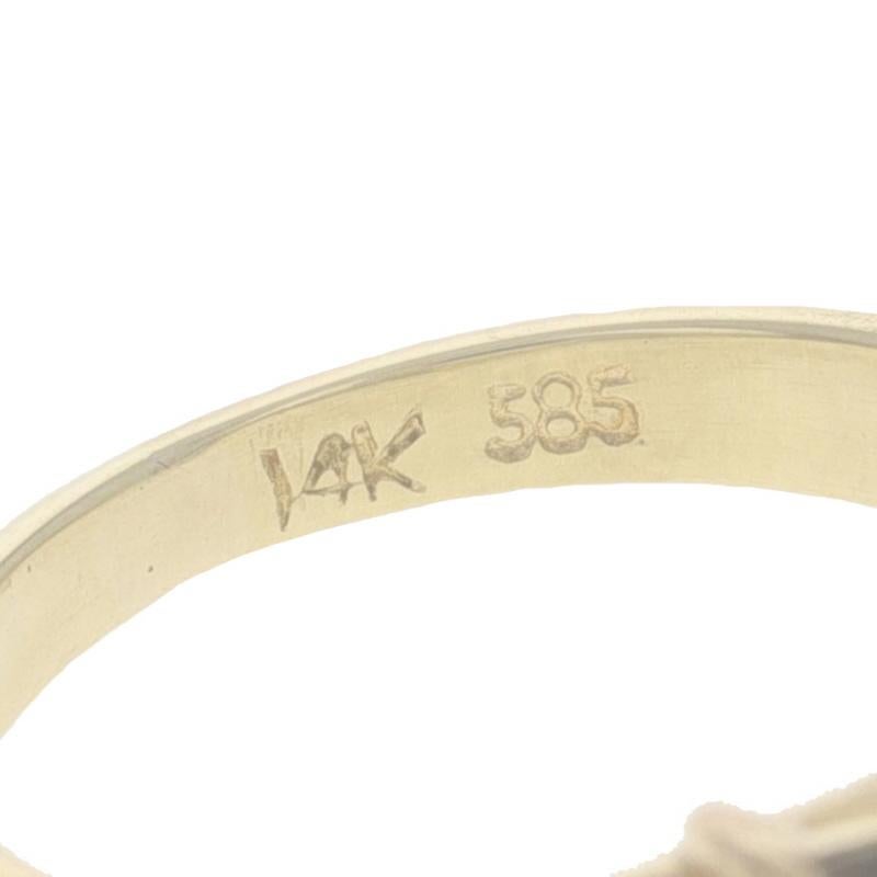 Anello con fiore di zaffiro e diamante in oro giallo - Cuore 14k 1,21ctw Cluster in vendita 2