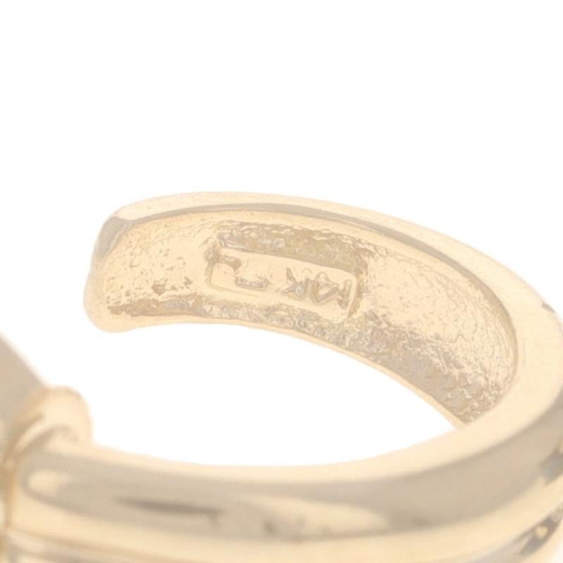Gelbgold Saphir Diamant Half-Hoop Ohrringe - 14k Birne 1,03ctw baumeln im Zustand „Hervorragend“ im Angebot in Greensboro, NC