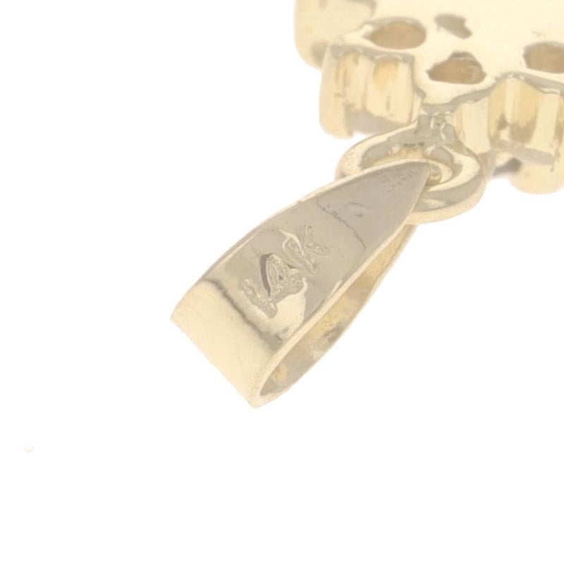 Donna Ciondolo aureola con zaffiro e diamante in oro giallo - 14k Pear .60ctw in vendita