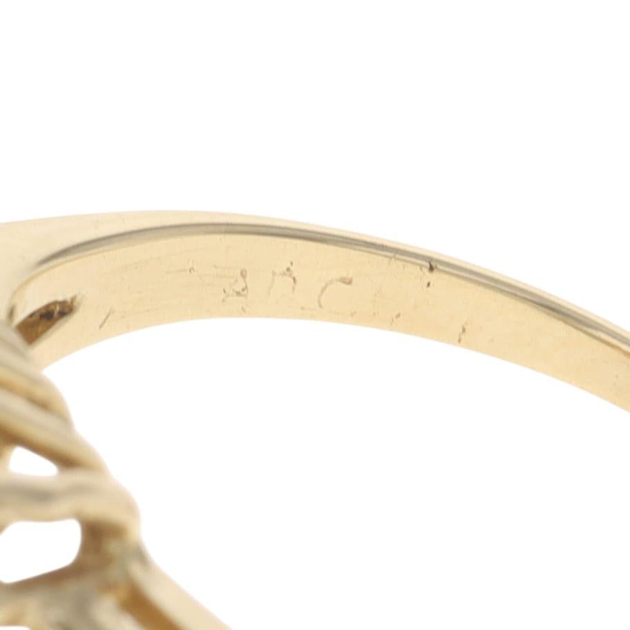 Bague en or jaune saphir diamant halo - 14k Emerald 1.25ctw en vente 2