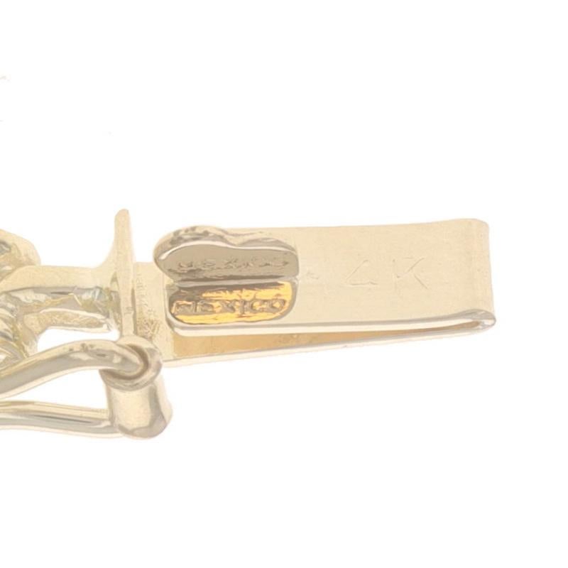 Bracciale A Link in oro giallo con zaffiro e diamante da 7 1/4