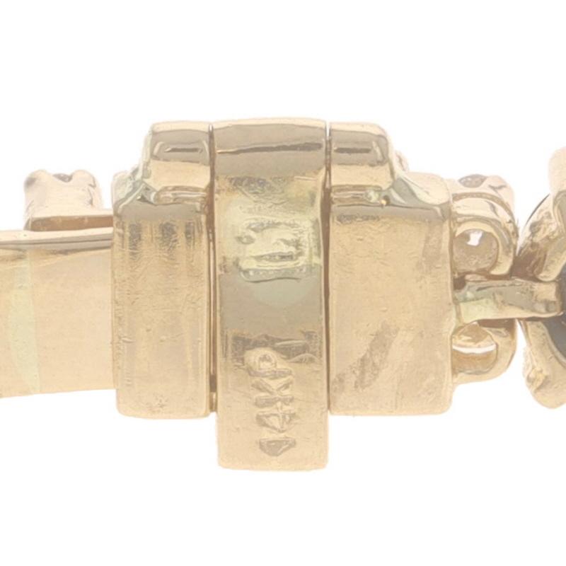 Bracelet en or jaune avec saphir et diamant - 14k Oval 15.98ctw Tennis en vente 2