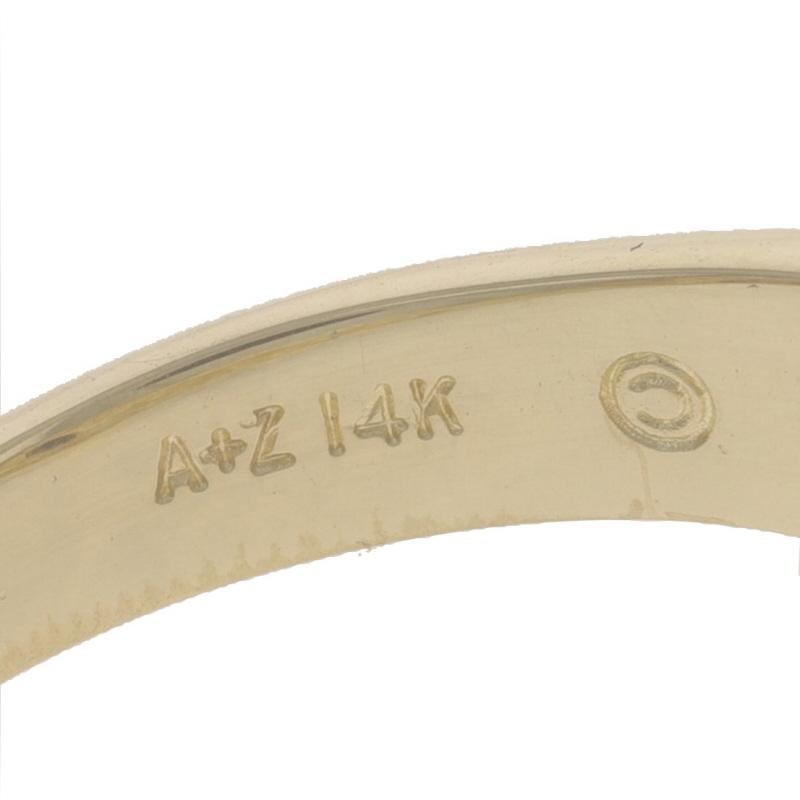 Bague en or jaune saphir diamant - 14k Marquise 0.6ctw en vente 1