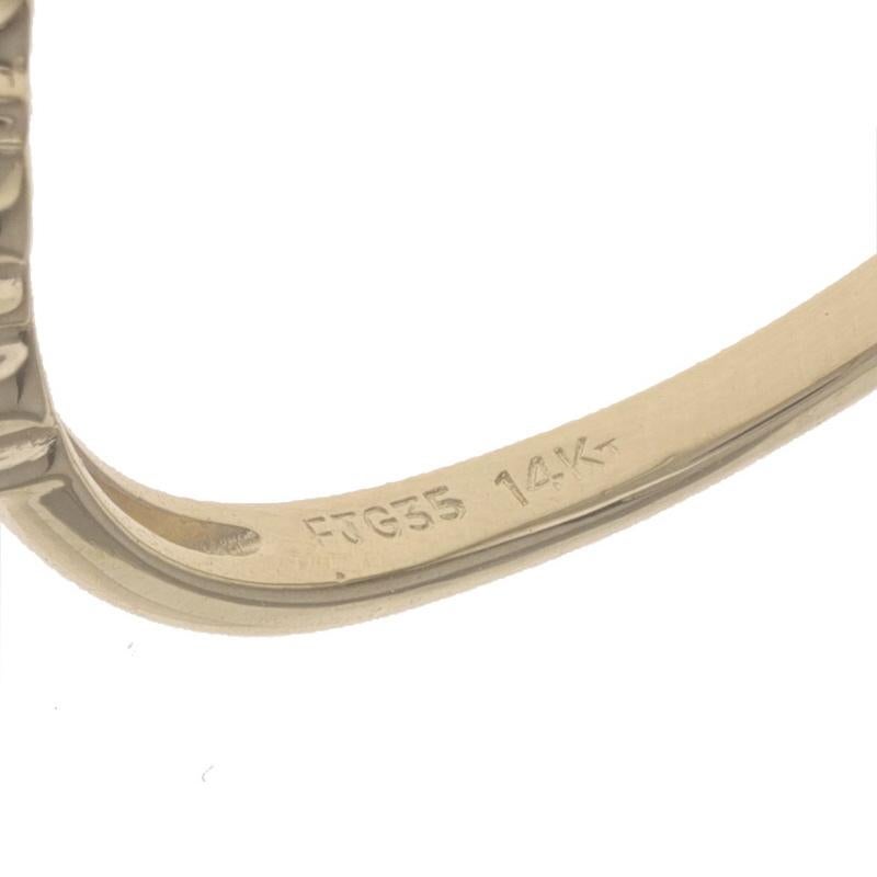 Bypass-Ring aus Gelbgold mit Saphir und Diamant in Wellenform - 14k rund .36ctw Ring Damen