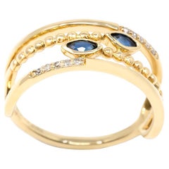 Yellow Gold Sapphire Fashion Ring 0.20 cts.