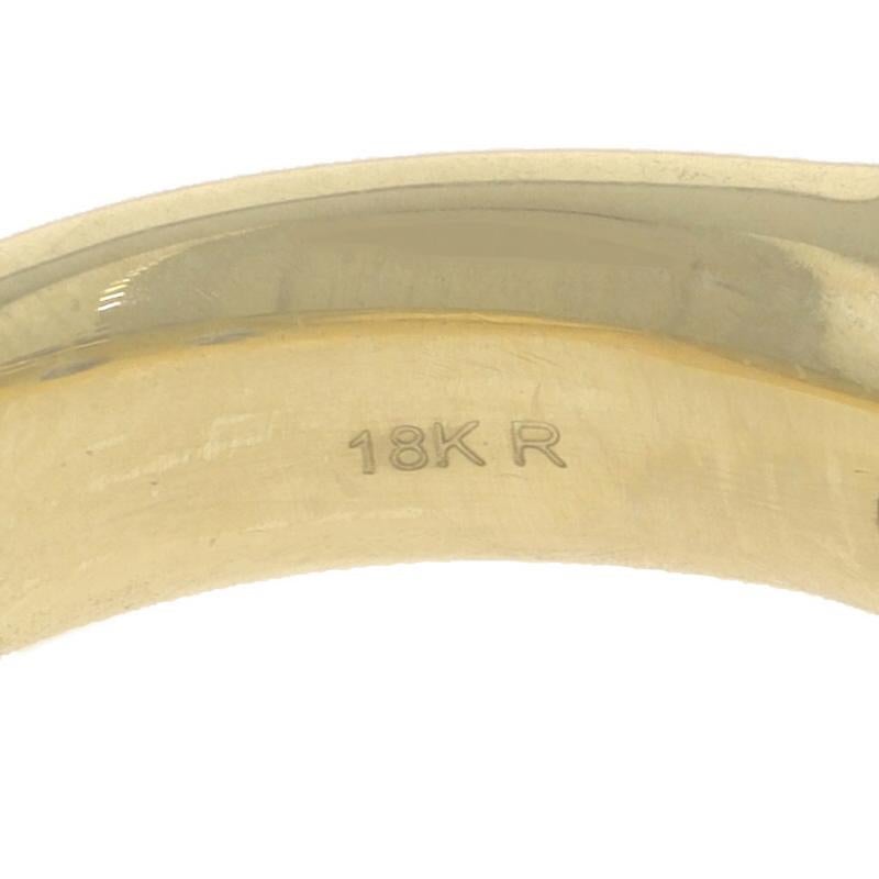 Anneau à cinq pierres en or jaune saphir - 18k Round 2.69ctw Ring en vente 1