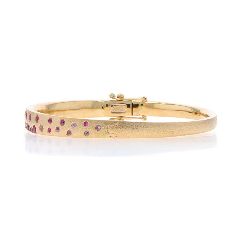 Taille ronde Bracelet Confetti en or jaune saphir Polka Dot 6 1/2