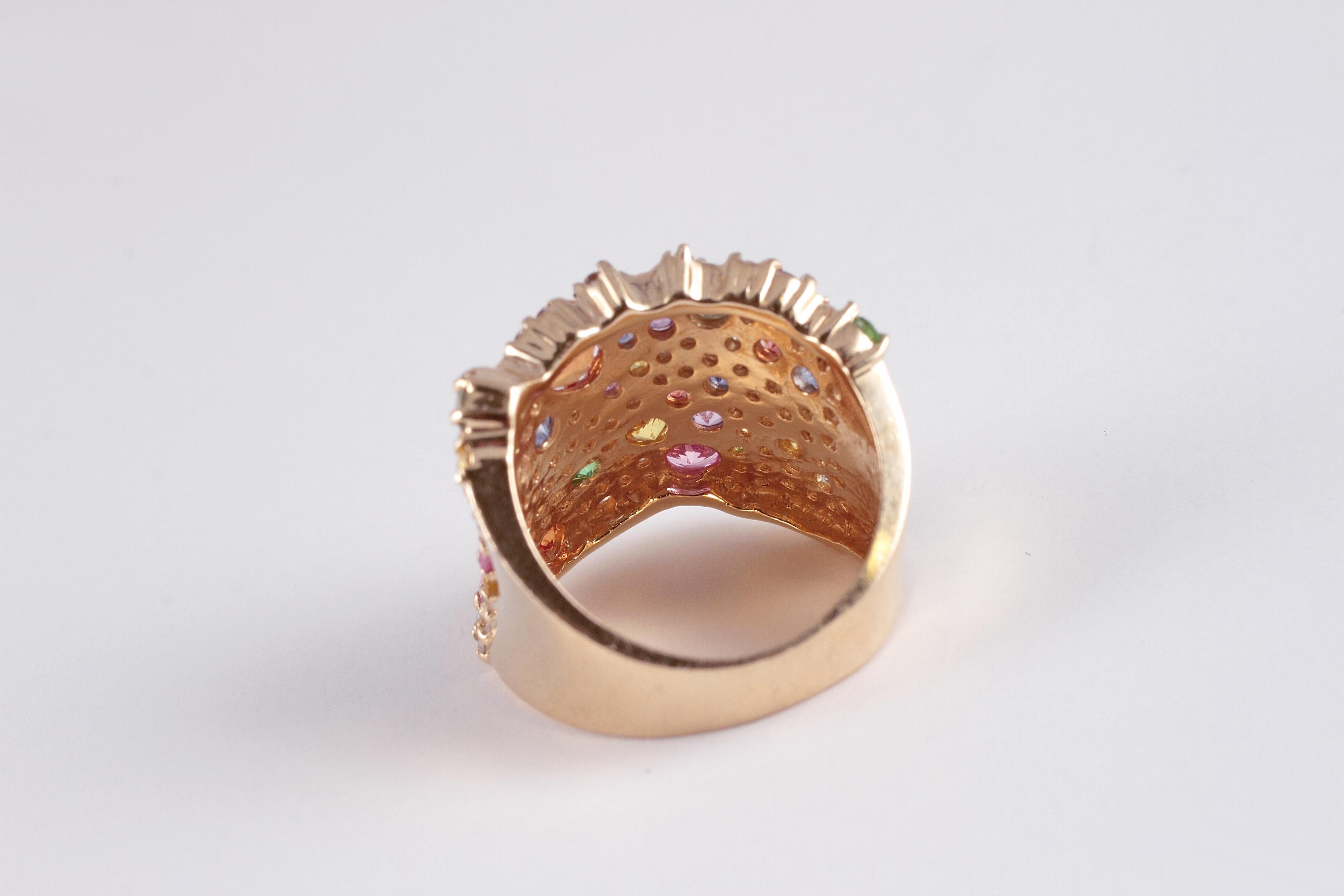 Round Cut Yellow Gold Sapphire Ring by Effy from the Watercolors Collection