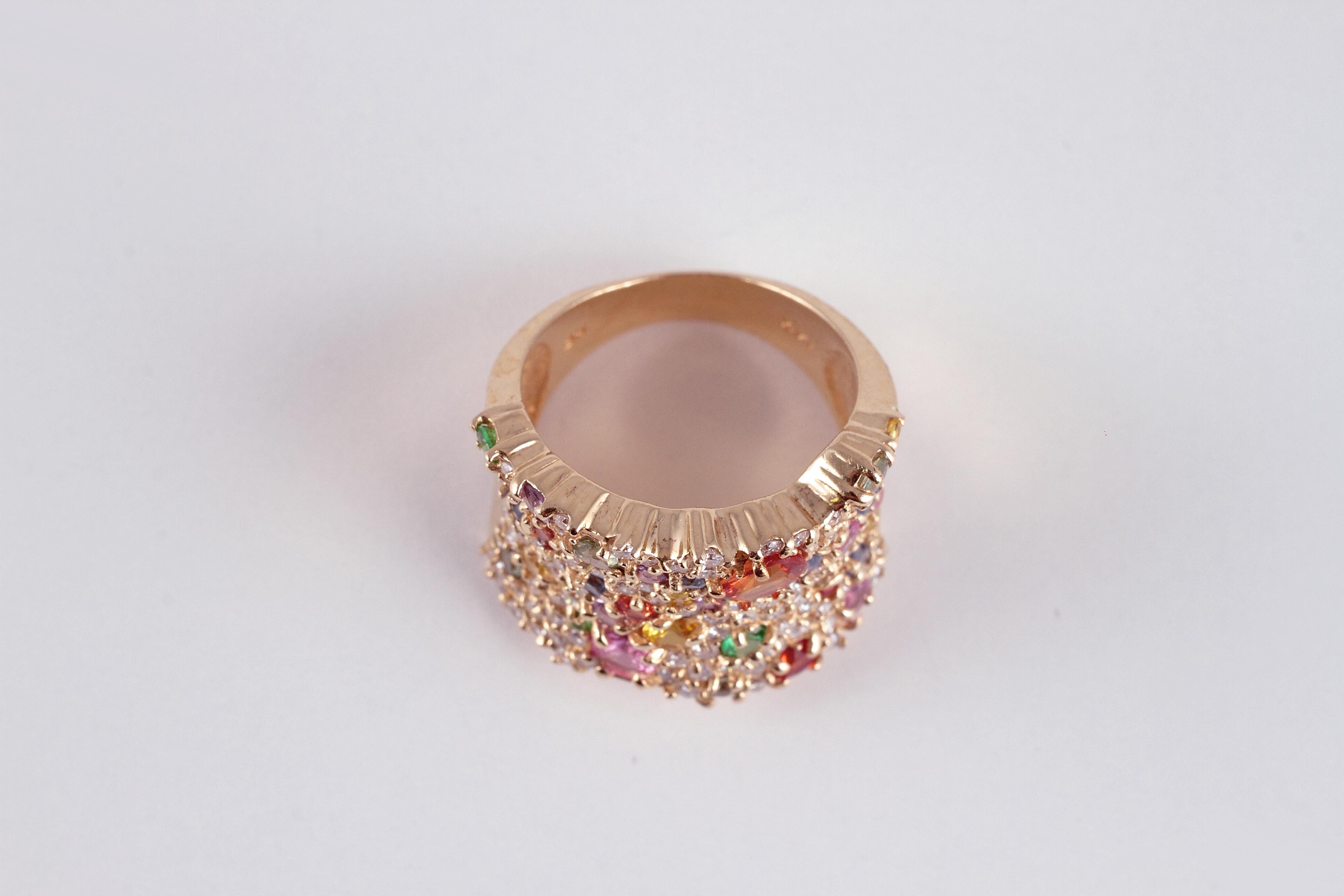 Yellow Gold Sapphire Ring by Effy from the Watercolors Collection In Good Condition In Dallas, TX