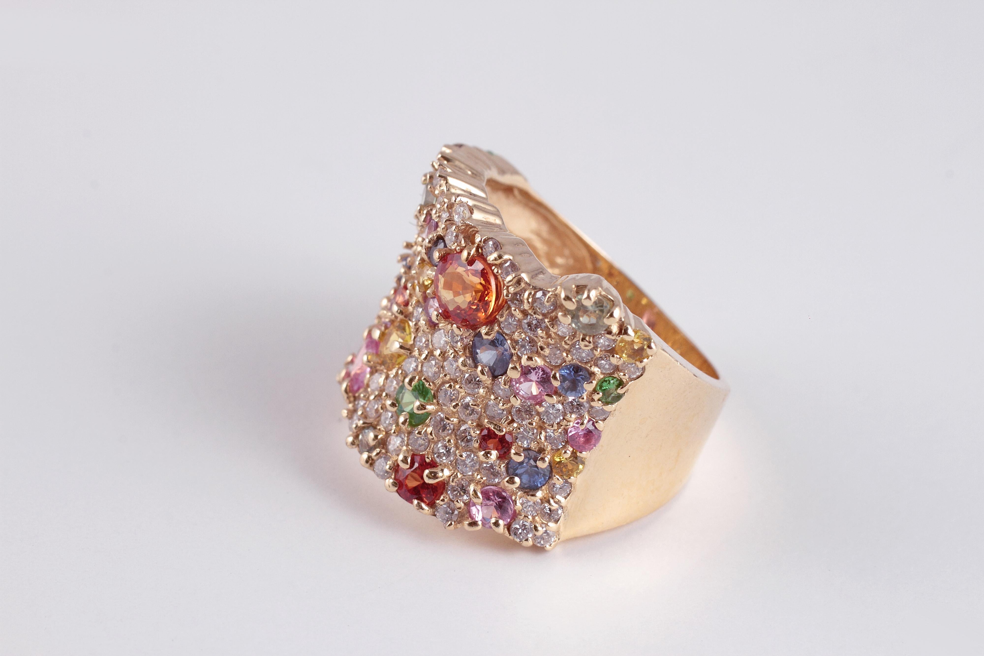 Women's or Men's Yellow Gold Sapphire Ring by Effy from the Watercolors Collection