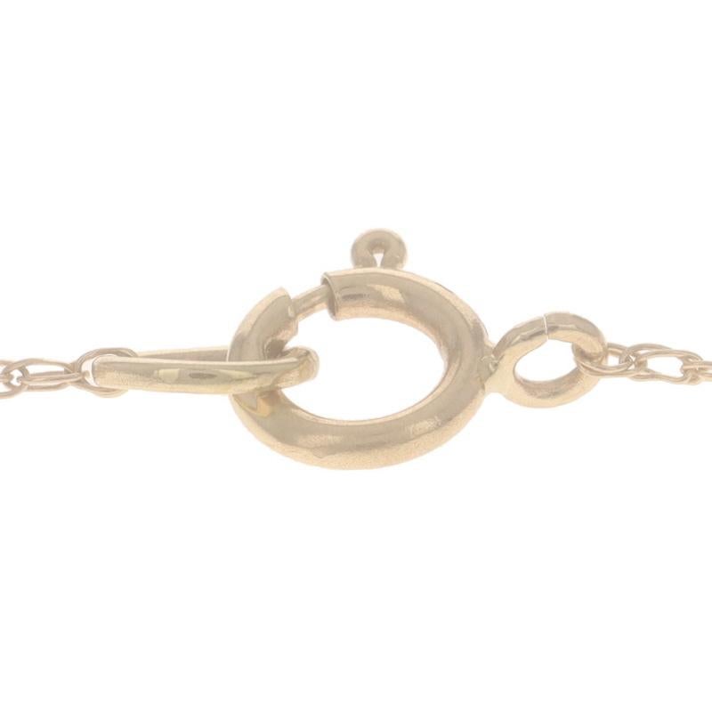 Collier en or jaune avec pendentif saphir solitaire 15 1/2