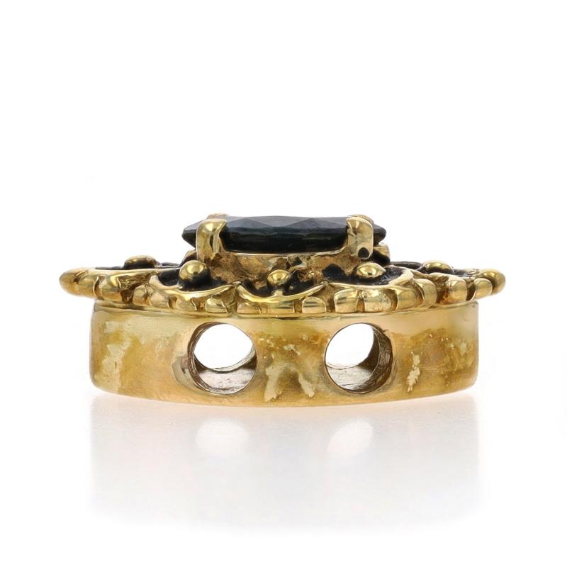 Gelbgold Saphir Solitär Slide Charm - 14k Marquise .57ct (Marquiseschliff) im Angebot