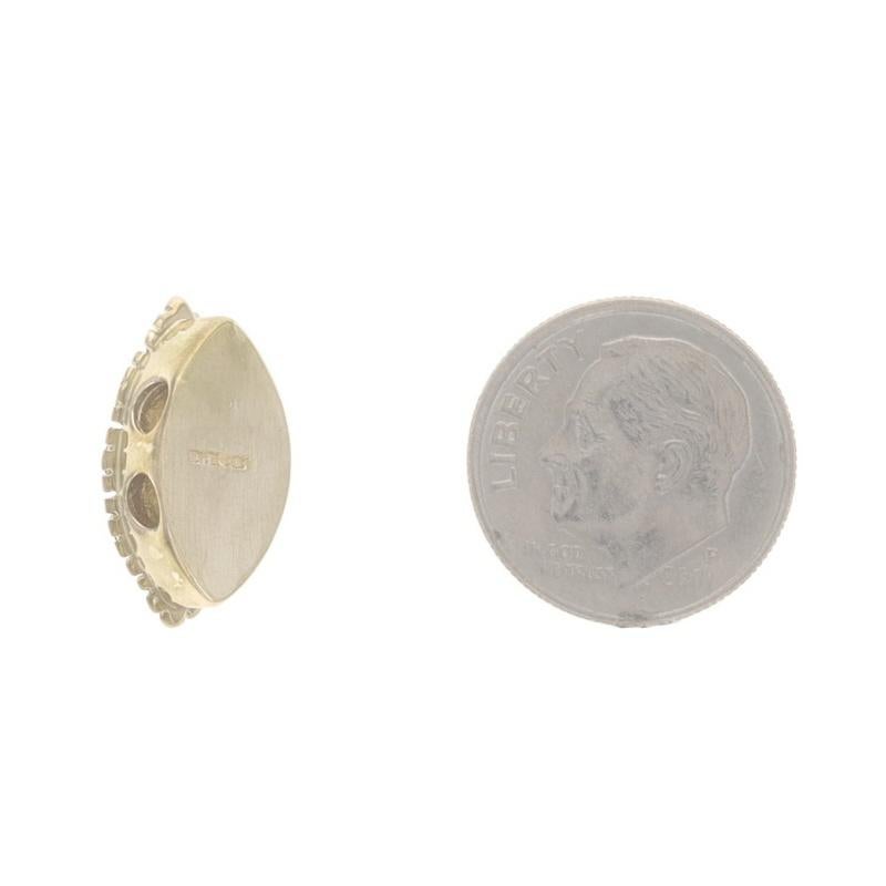 Gelbgold Saphir Solitär Slide Charm - 14k Marquise .57ct im Zustand „Hervorragend“ im Angebot in Greensboro, NC