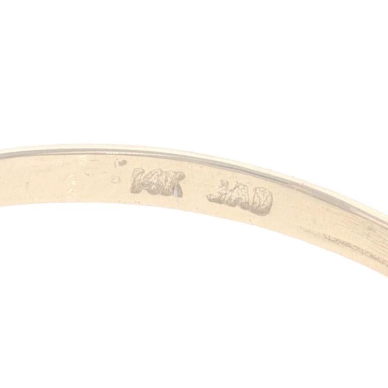 Bague Wishbone à trois pierres en or jaune saphir - 14k Round .15ctw en vente 2