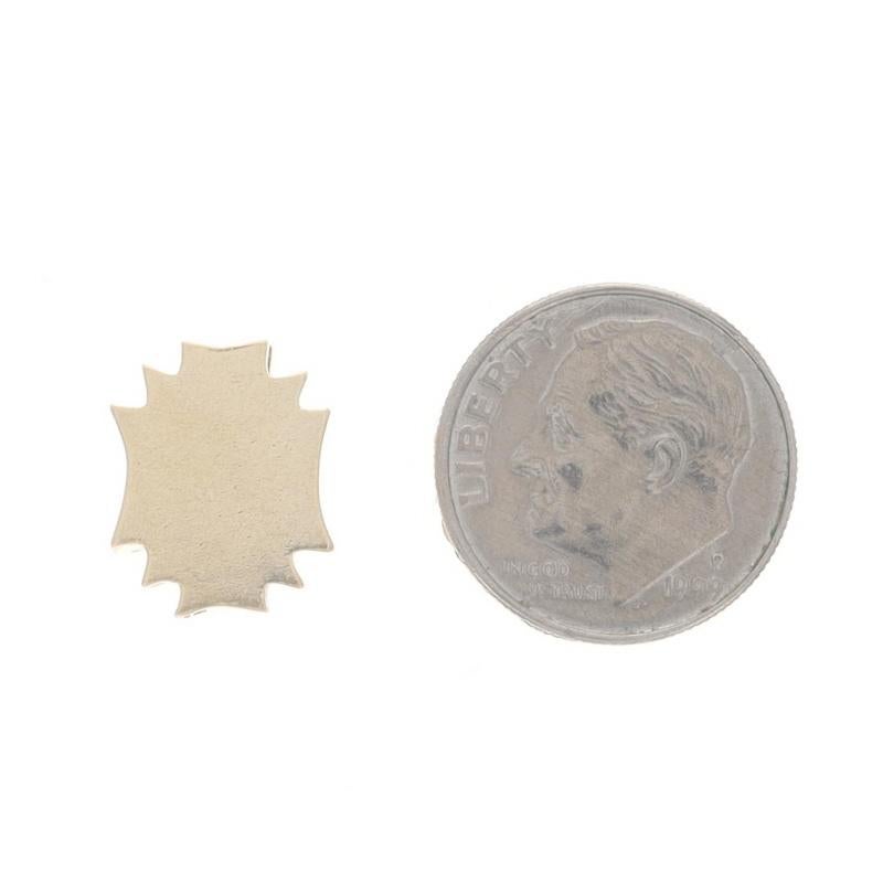 Breloque Slide Vintage en or jaune avec saphir - 14k Round Cut Excellent état - En vente à Greensboro, NC