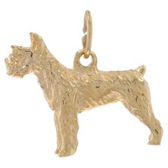Yellow Gold Schnauzer Charm - 14k Canine Pet Dog
