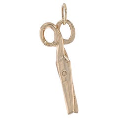 Yellow Gold Scissors Charm - 14k Arts & Crafts Office School Supplies Moves